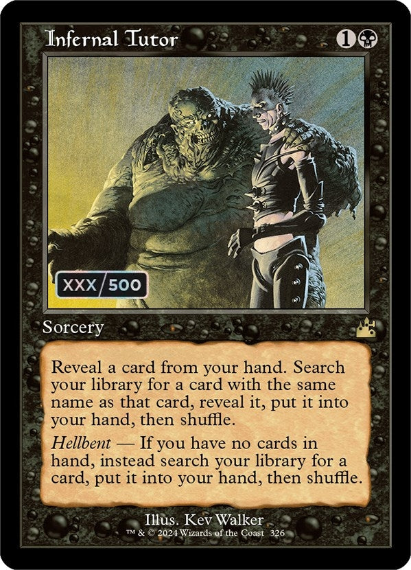 Infernal Tutor (Retro Frame) (Serial Numbered) (326) [RVR] - MTG Single