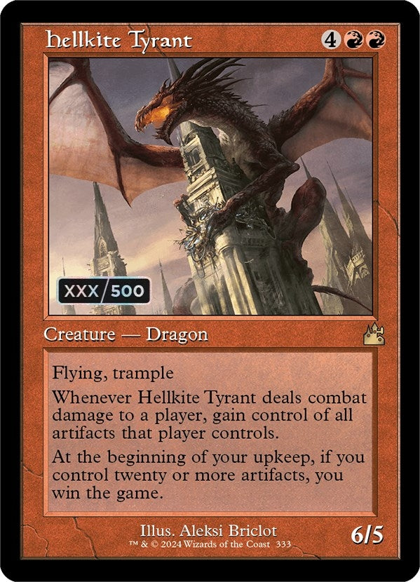 Hellkite Tyrant (Retro Frame) (Serial Numbered) (333) [RVR] - MTG Single