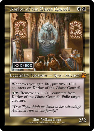 Karlov of the Ghost Council (Retro Frame) (Serial Numbered) (369) [RVR] - MTG Single