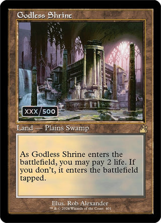 Godless Shrine (Retro Frame) (Serial Numbered) (401) [RVR] - MTG Single