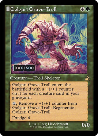 Golgari Grave-Troll (Retro Frame) (Serial Numbered) (348) [RVR] - MTG Single