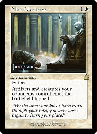 Blind Obedience (Retro Frame) (Serial Numbered) (303) [RVR] - MTG Single