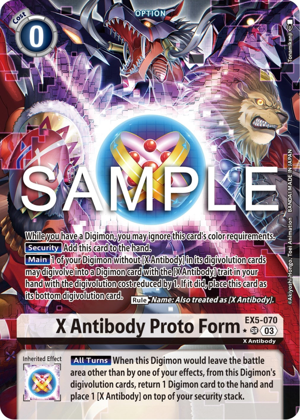X Antibody Proto Form (Alternate Art) (5070) [EX05] - Digimon Card Game Single