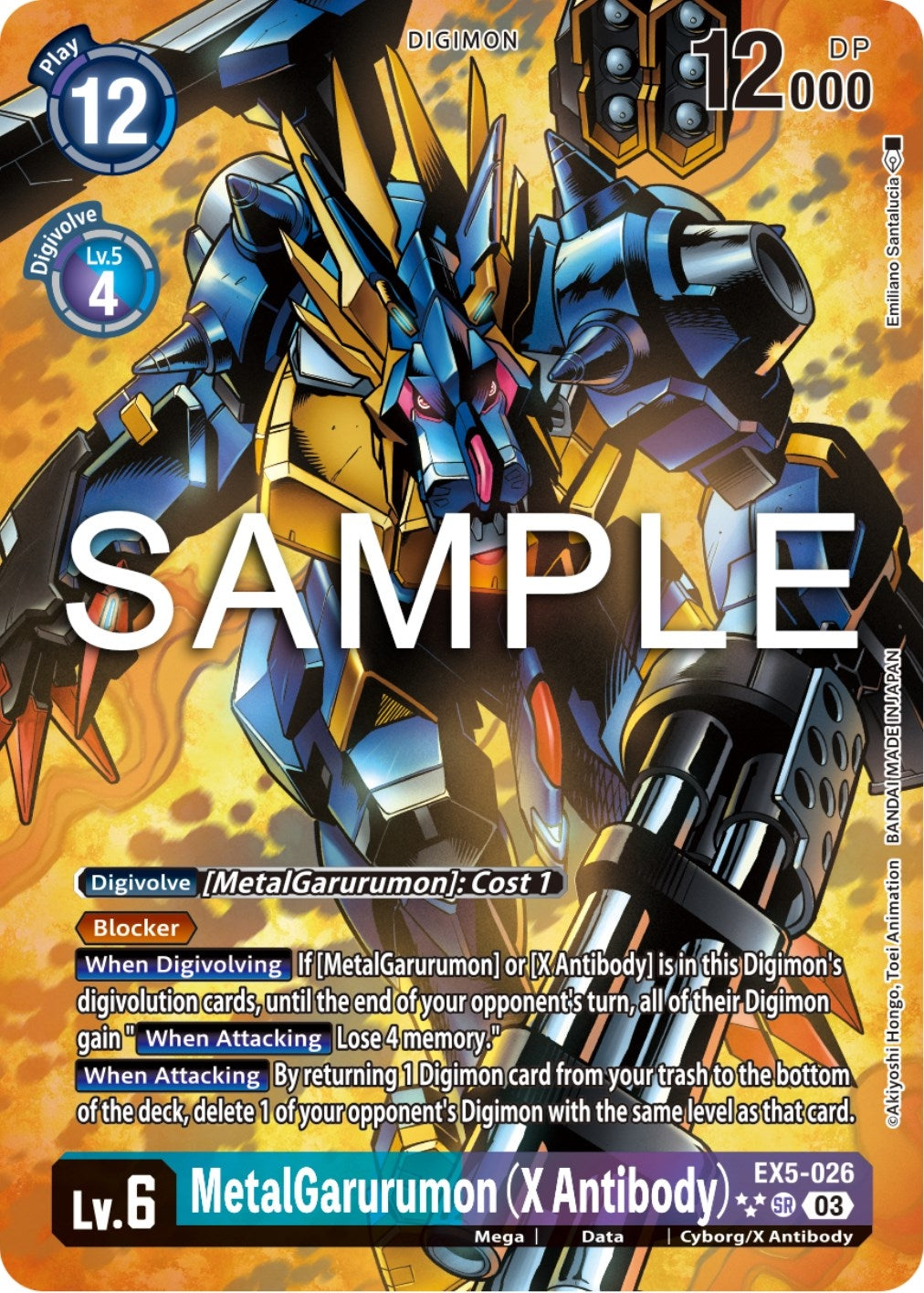 MetalGarurumon (X Antibody) (3 Star Alternate Art) (5026) [EX05] - Digimon Card Game Single