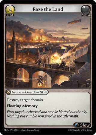 Image for Raze the Land (070) (Alchemical Revolution) - Grand Archive TCG