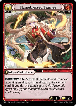 Image for Flameblessed Trainee (108) (Alchemical Revolution) - Grand Archive TCG