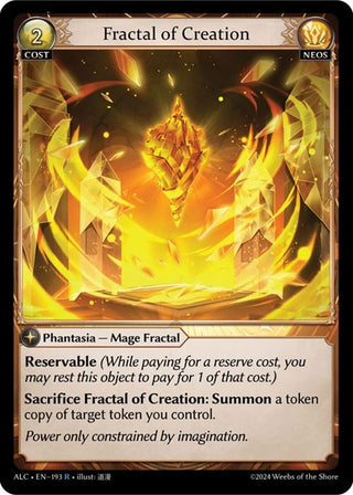 Image for Fractal of Creation (193) (Alchemical Revolution) - Grand Archive TCG