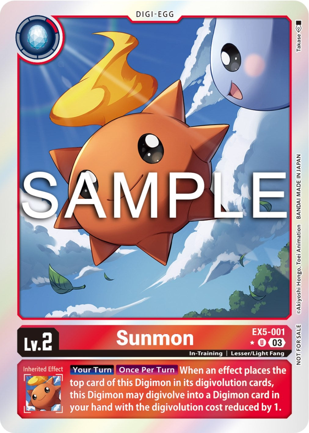 Sunmon (Animal Colosseum Box Promotion Pack) (5001) [EX05] - Digimon Card Game Single