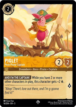 Piglet - Pooh Pirate Captain (16) (3) - Disney Lorcana Single