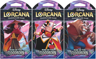 Disney Lorcana: Rise of the Floodborn Sleeved Booster Pack Art Bundle [Set of 3] (2) - Disney Lorcana Sealed