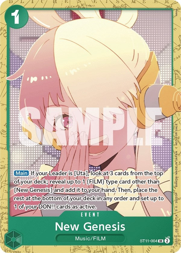 New Genesis (Starter Deck 11: Uta Deck Battle) (11004) (OP-PR) - One Piece Card Game Single