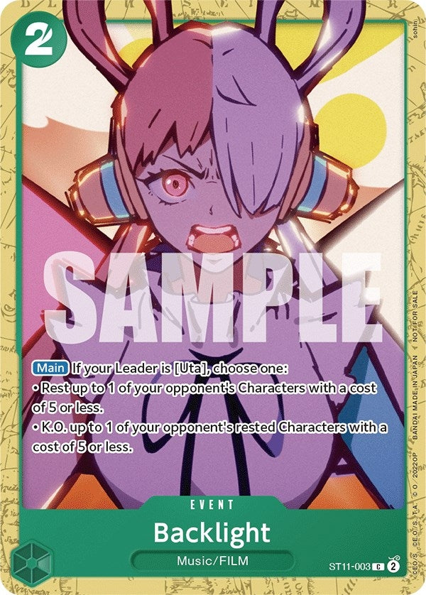 Backlight (Starter Deck 11: Uta Deck Battle) (11003) (OP-PR) - One Piece Card Game Single
