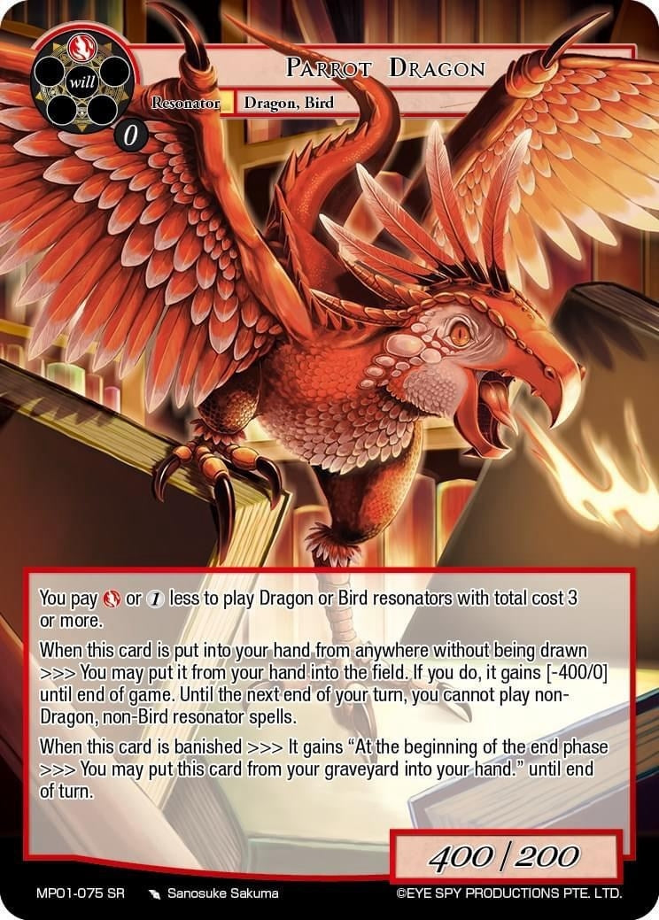 Parrot Dragon (1075) [MP01] - Force of Will Single
