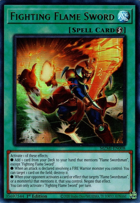 Fighting Flame Sword (8) (MZMI) - YuGiOh Single