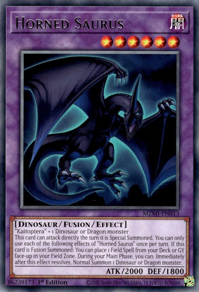 Horned Saurus (13) (MZMI) - YuGiOh Single