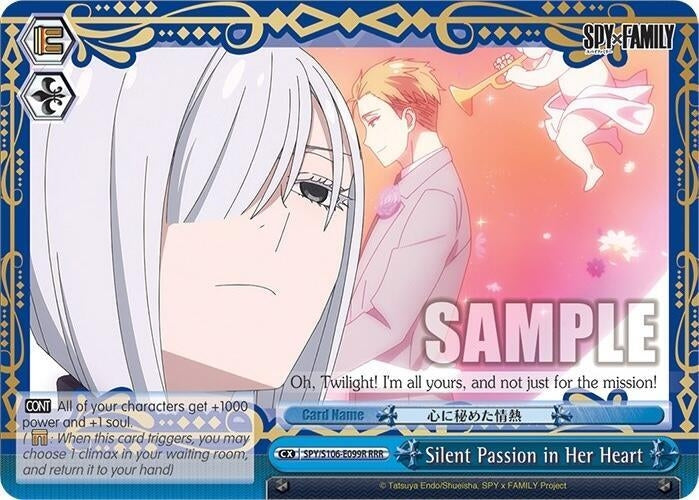 Silent Passion in Her Heart (RRR) (106099) [SPY] - Weiss Schwarz Single