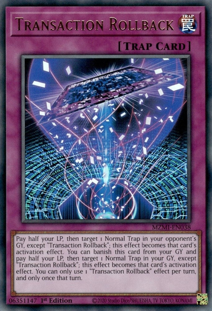 Transaction Rollback (38) (MZMI) - YuGiOh Single