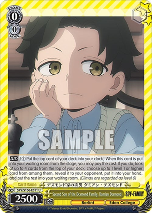 Second Son of the Desmond Family Damian Desmond (106011) [SPY] - Weiss Schwarz Single
