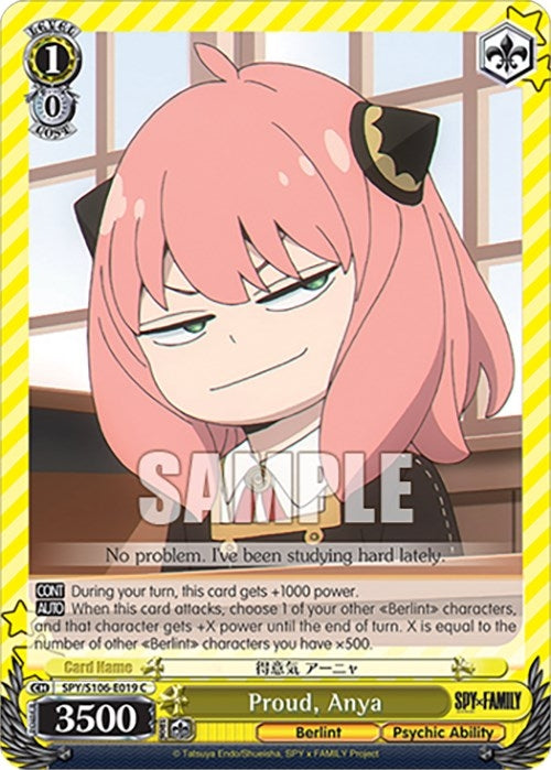 Proud Anya (106019) [SPY] - Weiss Schwarz Single