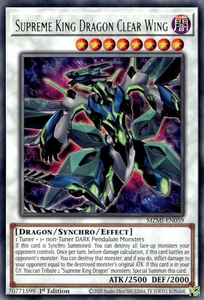 Supreme King Dragon Clear Wing (59) (MZMI) - YuGiOh Single