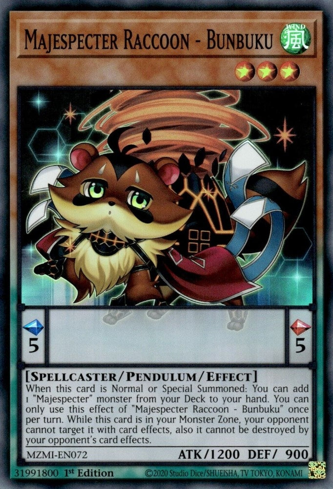 Majespecter Raccoon - Bunbuku (72) (MZMI) - YuGiOh Single