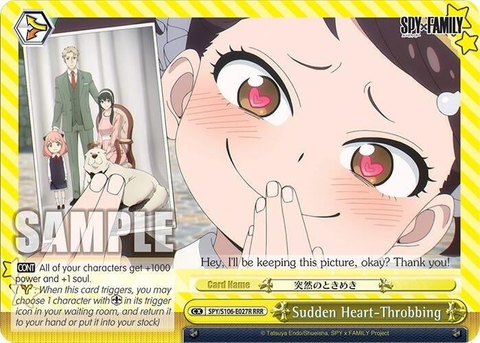 Sudden Heart-Throbbing (RRR) (106027) [SPY] - Weiss Schwarz Single