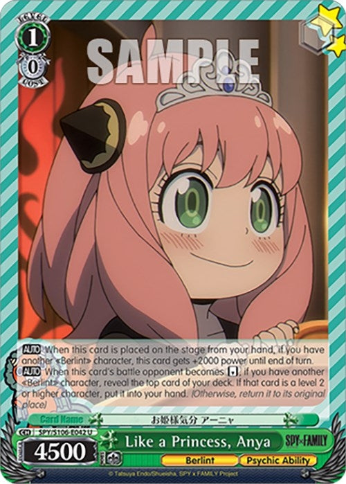 Like a Princess Anya (106042) [SPY] - Weiss Schwarz Single