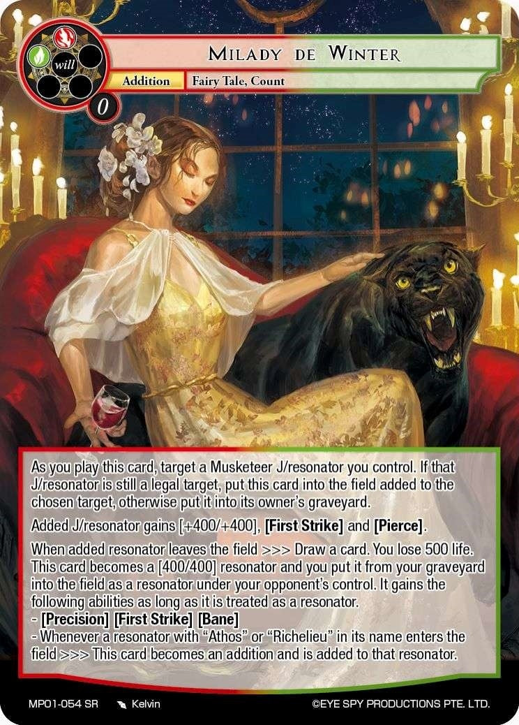 Milady de Winter (1054) [MP01] - Force of Will Single