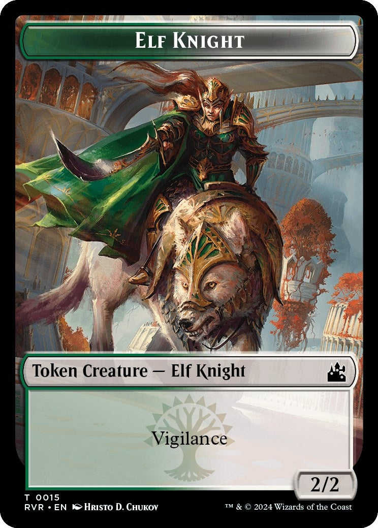 Elf Knight // Spirit (0004) Double-Sided Token (0) [RVR] - MTG Single
