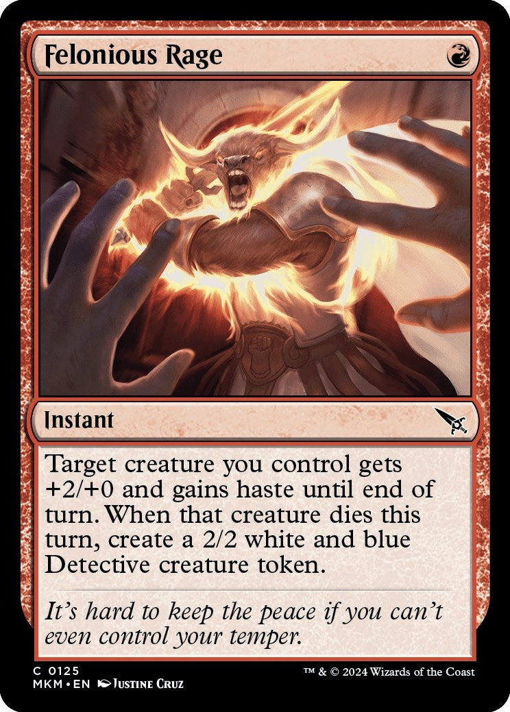 Felonious Rage (125) [MKM] - MTG Single