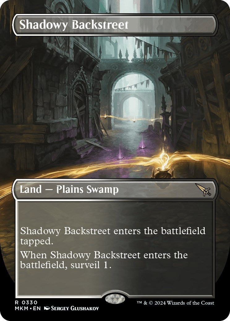 Shadowy Backstreet (Borderless) (330) [MKM] - MTG Single