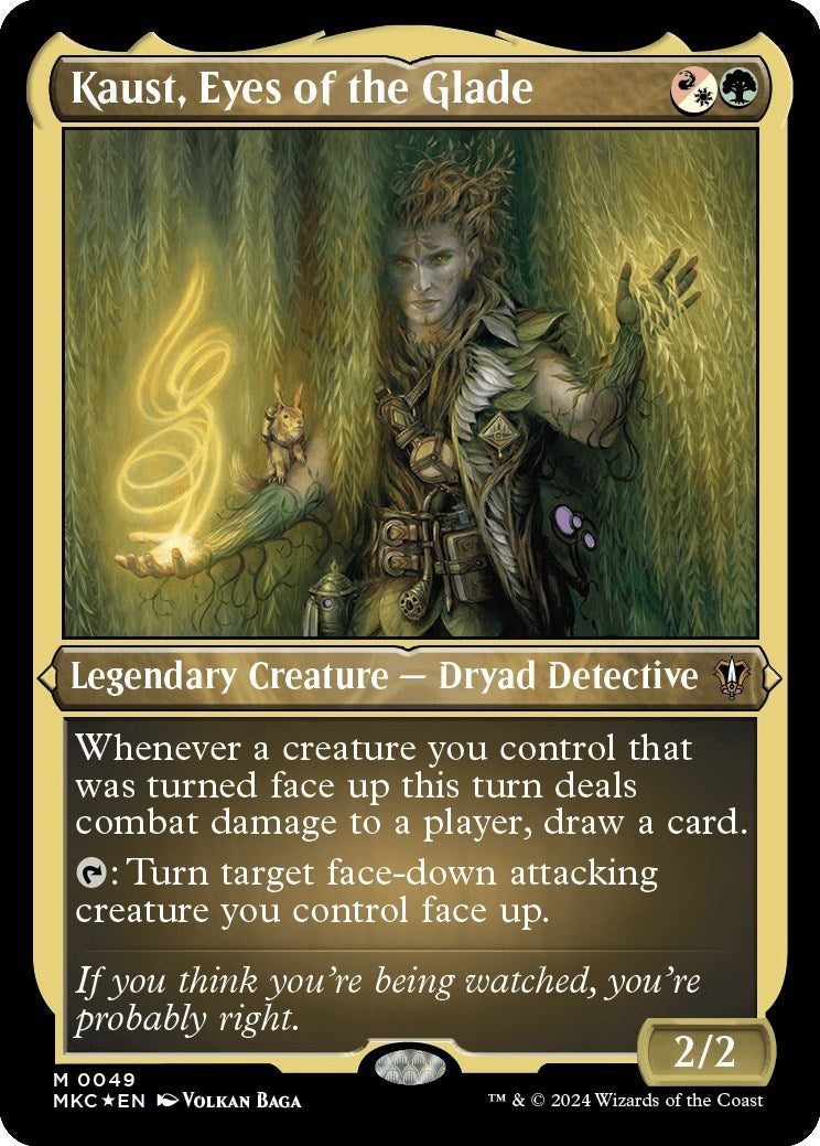 Kaust Eyes of the Glade (Display Commander) - Thick Stock (49) [MKC] - MTG Single