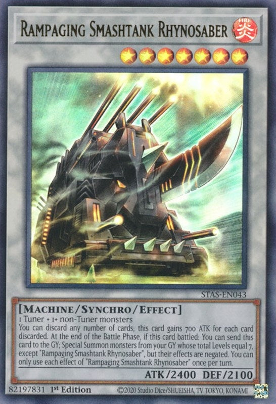 Rampaging Smashtank Rhynosaber (43) (TPSS) - YuGiOh Single