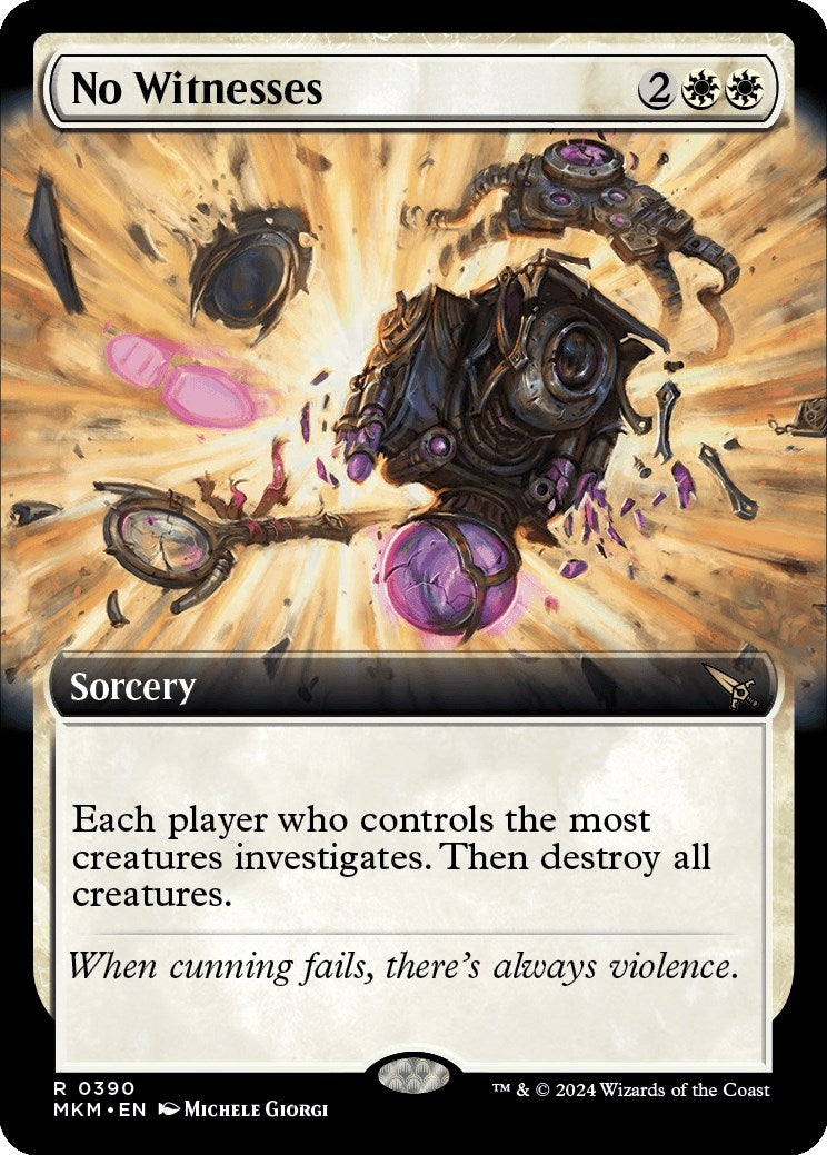 No Witnesses (Extended Art) (390) [MKM] - MTG Single