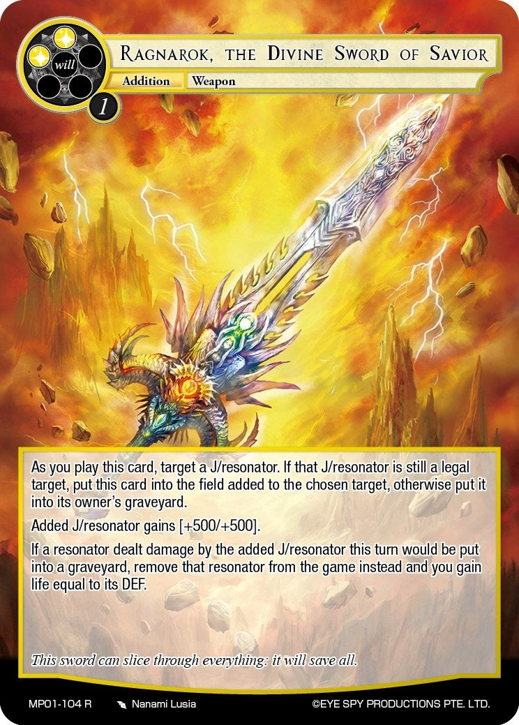 Ragnarok the Divine Sword of Savior (1104) [MP01] - Force of Will Single