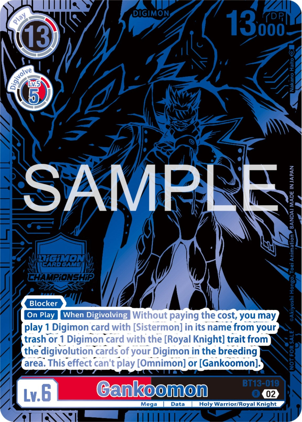 Gankoomon - BT13-019 (2023 Championship Finals Top 16) (13019) [BT13] - Digimon Card Game Single