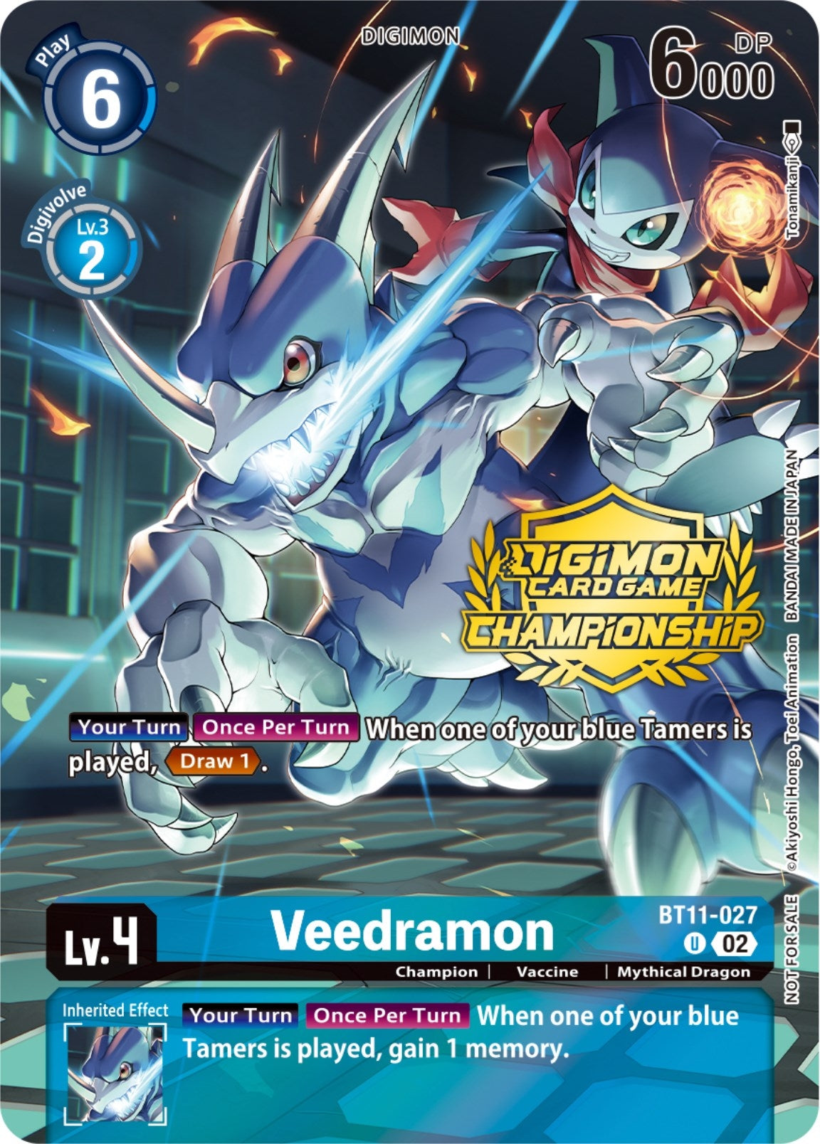 Veedramon (Championship 2023 Tamers Pack) (11027) [BT11] - Digimon Card Game Single