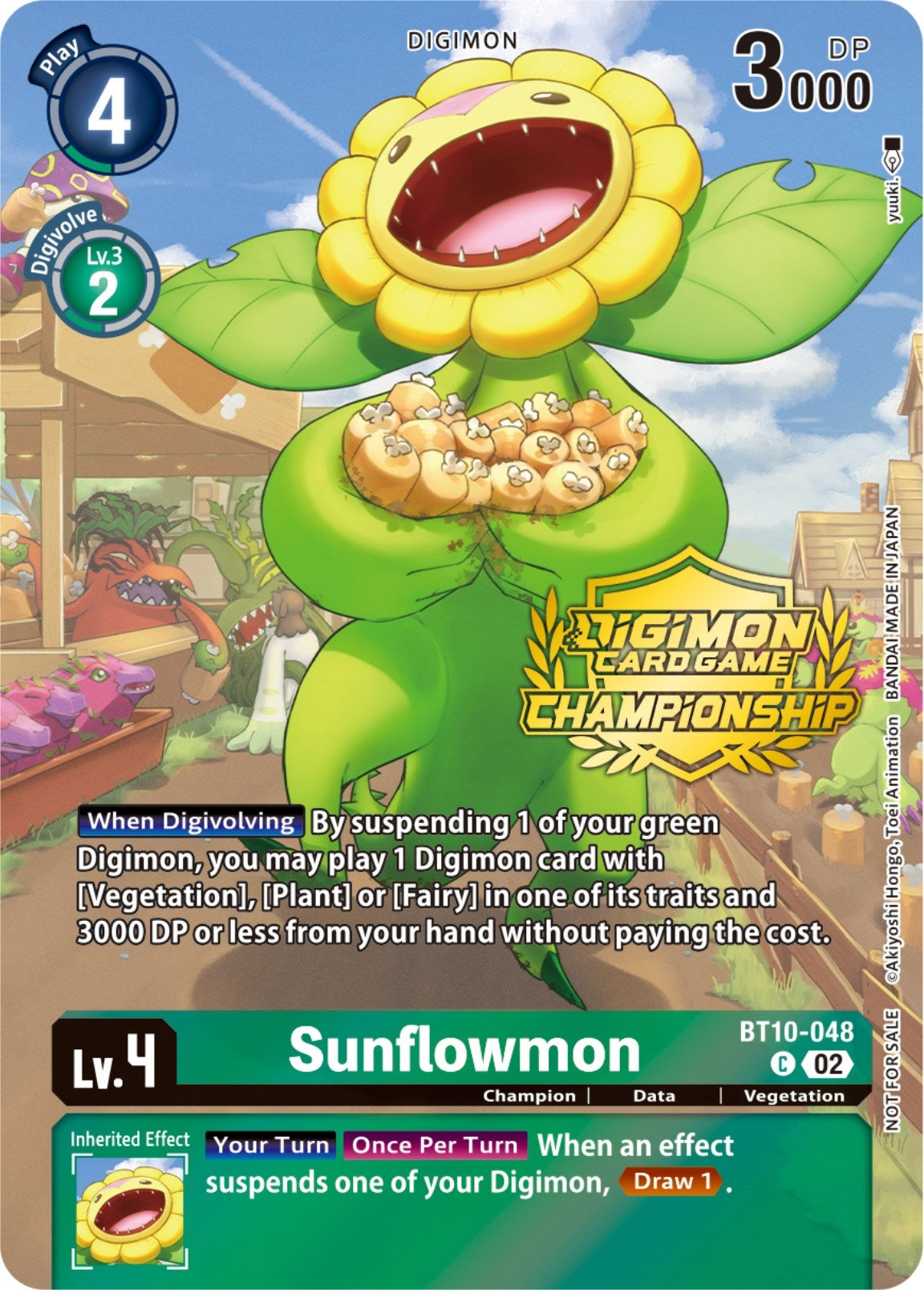 Sunflowmon (Championship 2023 Tamers Pack) (10048) [BT10] - Digimon Card Game Single