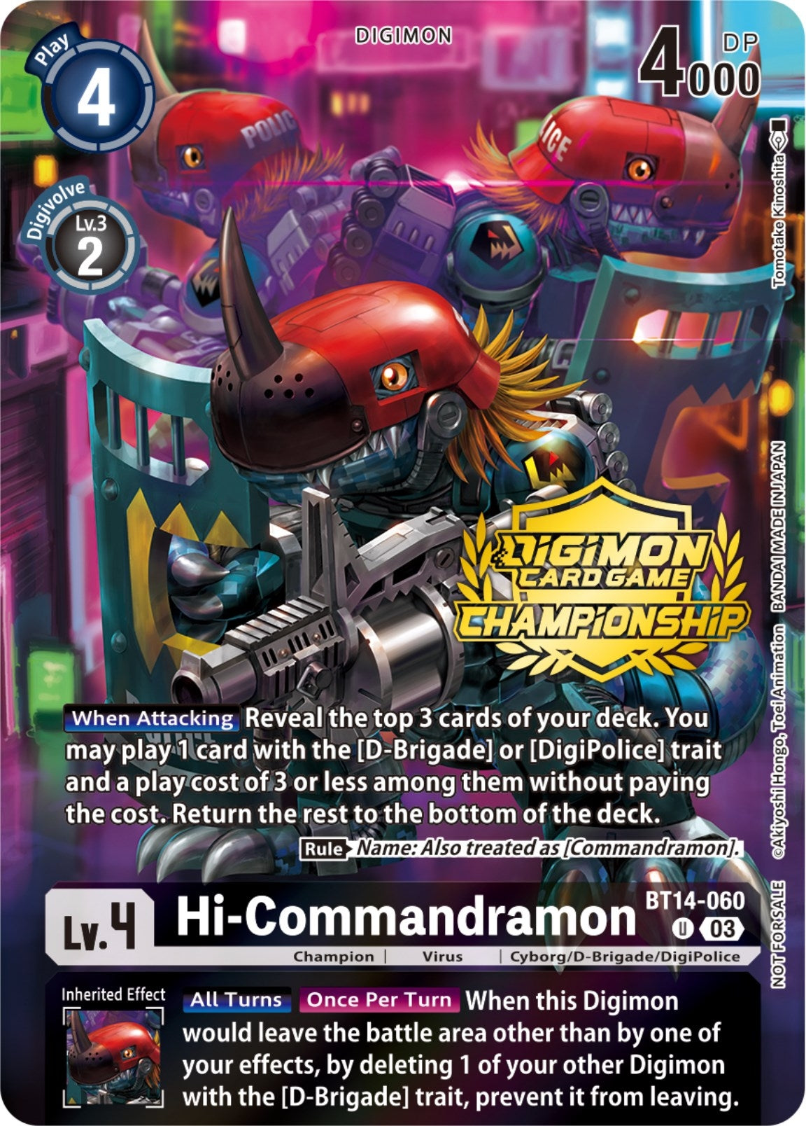 Hi-Commandramon (Championship 2023 Tamers Pack) (14060) [BT14] - Digimon Card Game Single