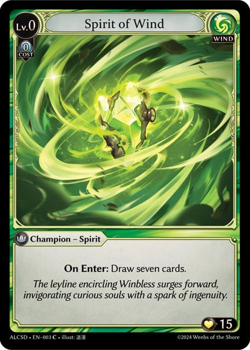 Image for Spirit of Wind (003) (Alchemical Revolution Starter Decks) - Grand Archive TCG