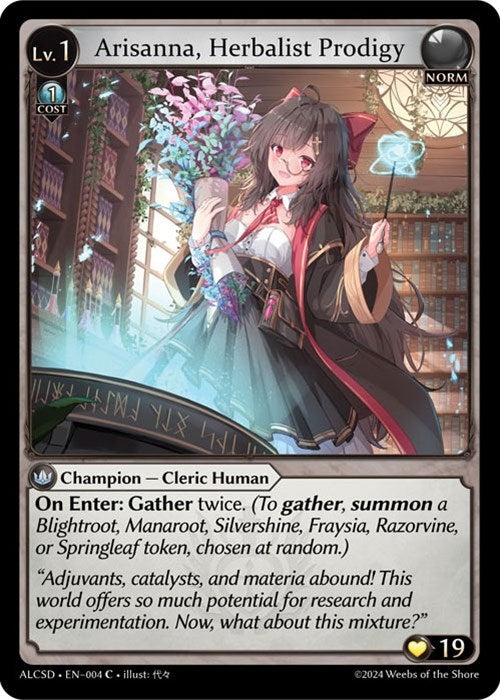 Image for Arisanna, Herbalist Prodigy (004) (Alchemical Revolution Starter Decks) - Grand Archive TCG
