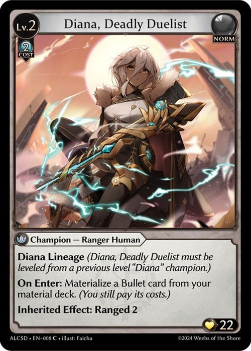 Image for Diana, Deadly Duelist (008) (Alchemical Revolution Starter Decks) - Grand Archive TCG