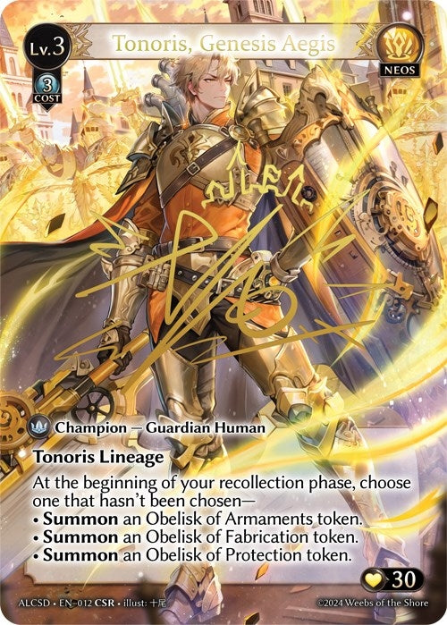 Image for Tonoris, Genesis Aegis (CSR) (012) (Alchemical Revolution Starter Decks) - Grand Archive TCG