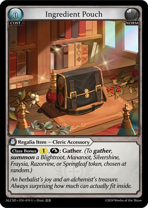 Image for Ingredient Pouch (019) (Alchemical Revolution Starter Decks) - Grand Archive TCG