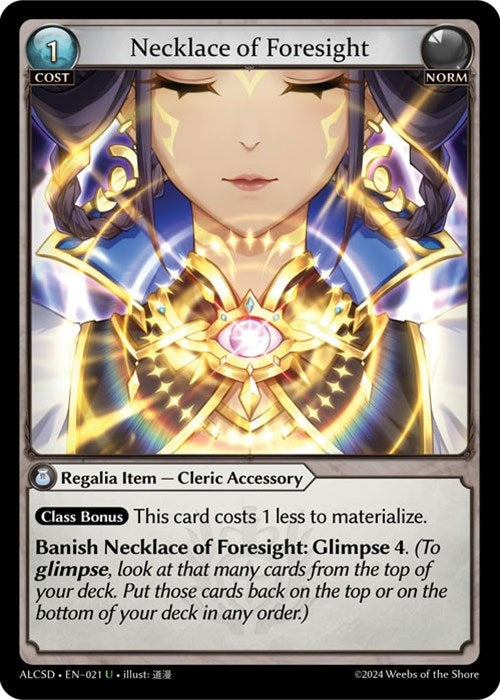 Image for Necklace of Foresight (021) (Alchemical Revolution Starter Decks) - Grand Archive TCG