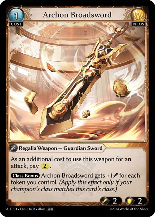 Image for Archon Broadsword (034) (Alchemical Revolution Starter Decks) - Grand Archive TCG