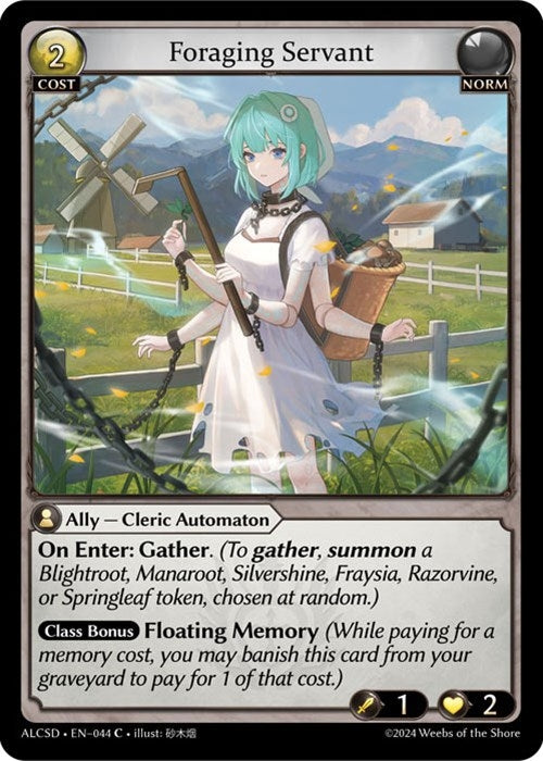 Image for Foraging Servant (044) (Alchemical Revolution Starter Decks) - Grand Archive TCG
