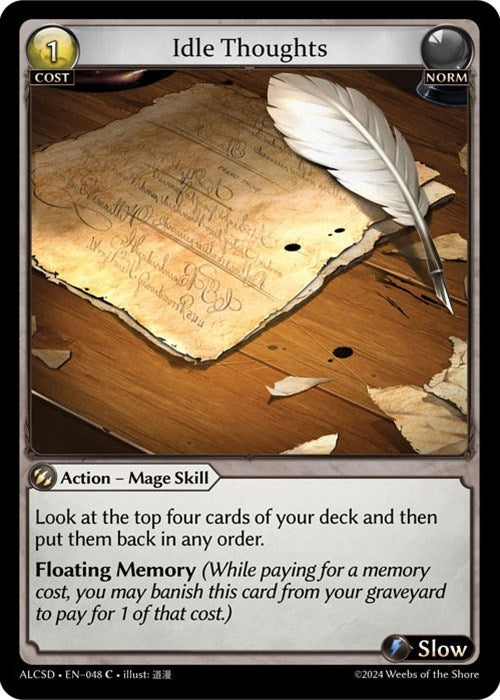 Image for Idle Thoughts (048) (Alchemical Revolution Starter Decks) - Grand Archive TCG