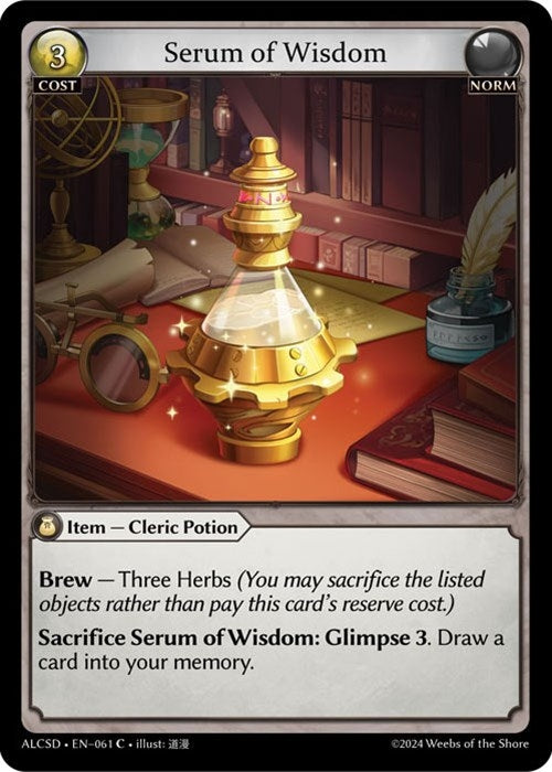 Image for Serum of Wisdom (061) (Alchemical Revolution Starter Decks) - Grand Archive TCG
