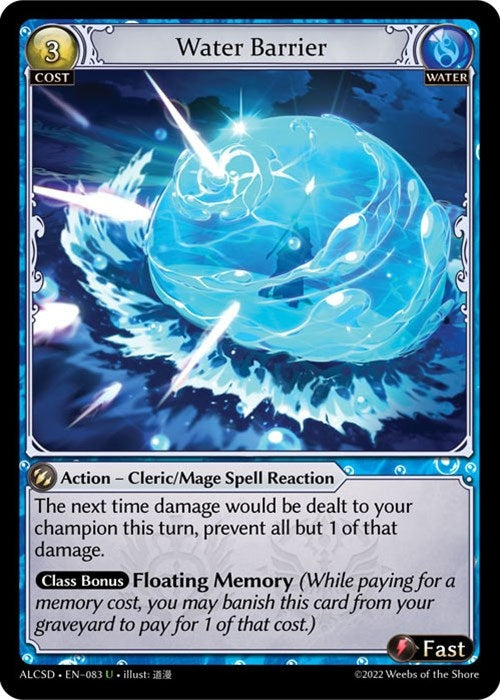 Image for Water Barrier (083) (Alchemical Revolution Starter Decks) - Grand Archive TCG